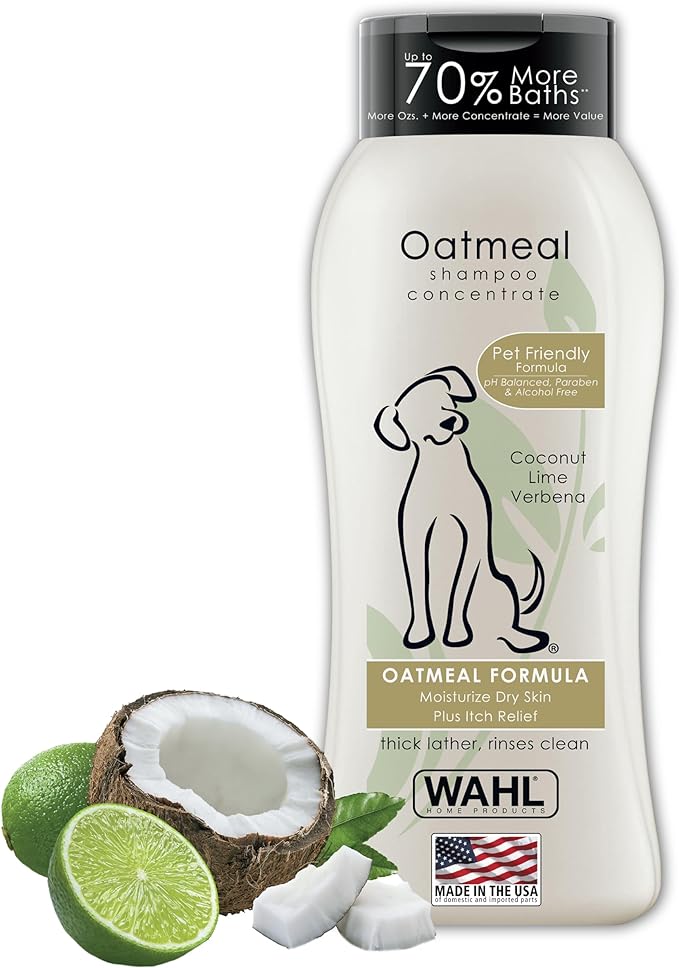 wahl shampu para mascotas para aliviar la piel seca y picazon