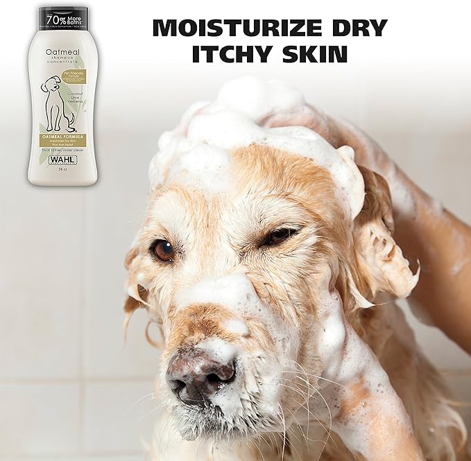 wahl shampu para mascotas para aliviar la piel seca y picazon